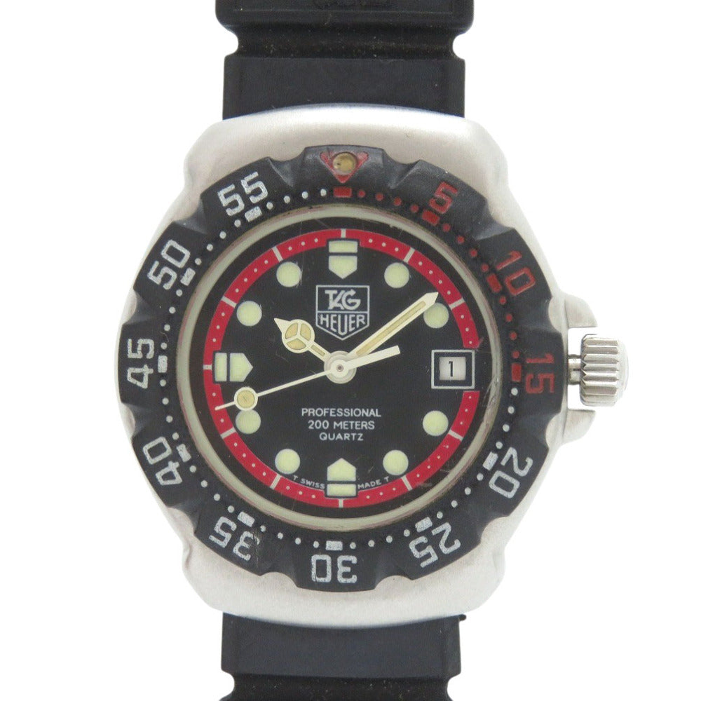 タグホイヤー フォーミュラ1 374.508 SS ラバー ブラック 黒文字盤 クオーツ 腕時計 1910【中古】TAG HEUER
