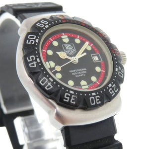 タグホイヤー フォーミュラ1 374.508 SS ラバー ブラック 黒文字盤 クオーツ 腕時計 1910【中古】TAG HEUER