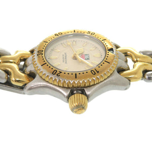 タグホイヤー WG1421-0セル プロフェッショナル SS アイボリー クオーツ 腕時計 1913【中古】TAG HEUER