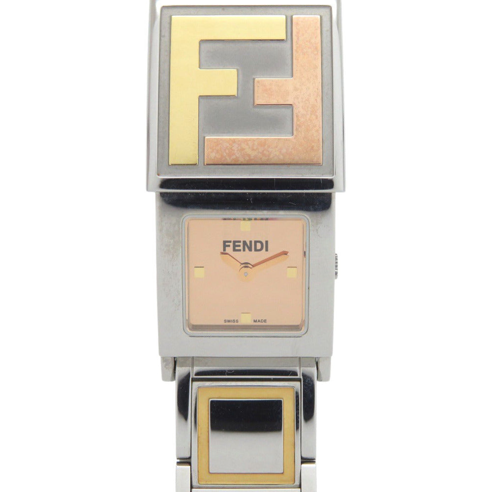 美品 フェンディ シークレット 2タイムゾーン 5500L SS ゴールド クオーツ 腕時計 1915【中古】FENDI
