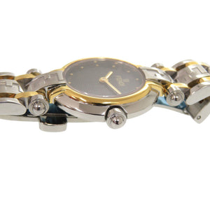 美品 フェンディ 760L SS ブラック ゴールド シルバー クオーツ 腕時計 黒文字盤 1916【中古】FENDI