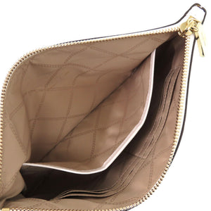 未使用品 マイケルコース MKシグネチャー ネオンストライプ 32T9LF9M3B PVC ホワイト 白 クラッチバッグ 1926【中古】Michael Kors