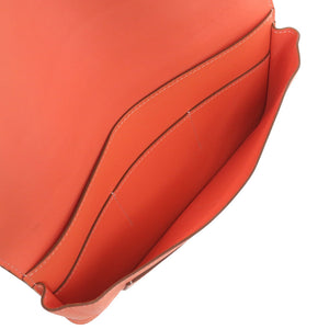 美品 エルメス ドゴン デュオ GM スイフト フラミンゴ T刻印 橙 長財布 1929【中古】HERMES