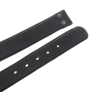 クロムハーツ 3点セット オーバルクロスバックル クラシックチェーン 2リンク BS フレアボール ベルトループ BUCKL OVAL1.5 CLIP CHAIN CLASSIC 2LINK BELT LOOP ベルト チャーム レザー ブラック 1934 【中古】 CHROME HEARTS メンズ