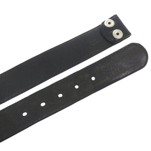 クロムハーツ 3点セット オーバルクロスバックル クラシックチェーン 2リンク BS フレアボール ベルトループ BUCKL OVAL1.5 CLIP CHAIN CLASSIC 2LINK BELT LOOP ベルト チャーム レザー ブラック 1934 【中古】 CHROME HEARTS メンズ