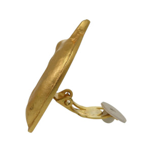 美品 エルメス シュバル ホース 馬 GP ゴールド 金 イヤリング 0002【中古】HERMES