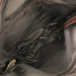 美品 ロンシャン コットン カーキ ショルダーバッグ 0011【中古】Longchamp