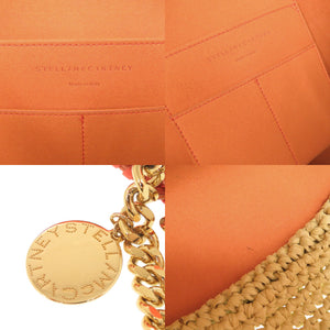 美品 ステラマッカートニー ファラベラ ラフィア ミディアム トート オレンジ ベージュ トートバッグ 0018【中古】Stella McCartney