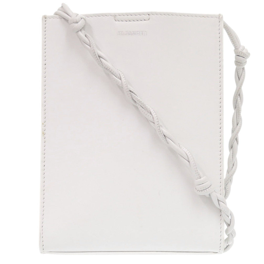 美品 ジルサンダー TANGLE SM タングル スモール JSPQ850173 レザー ホワイト ショルダーバッグ 白 0019【中古】JIL SANDER