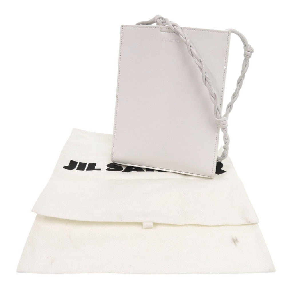 美品 ジルサンダー TANGLE SM タングル スモール JSPQ850173 レザー ホワイト ショルダーバッグ 白 0019【中古】JIL SANDER