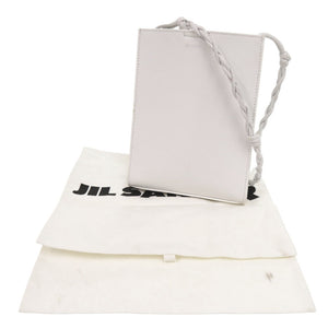 美品 ジルサンダー TANGLE SM タングル スモール JSPQ850173 レザー ホワイト ショルダーバッグ 白 0019【中古】JIL SANDER
