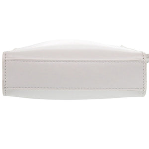 美品 ジルサンダー TANGLE SM タングル スモール JSPQ850173 レザー ホワイト ショルダーバッグ 白 0019【中古】JIL SANDER