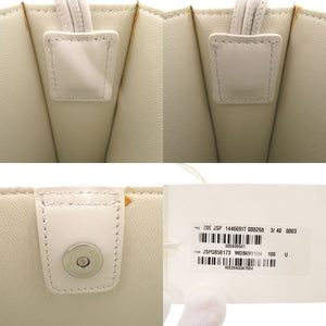 美品 ジルサンダー TANGLE SM タングル スモール JSPQ850173 レザー ホワイト ショルダーバッグ 白 0019【中古】JIL SANDER