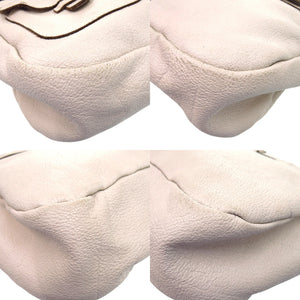 ハンティングワールド 071101 カーフ レザー アイボリー シルバー金具 白 ショルダーバッグ 0022【中古】HUNTING WORLD