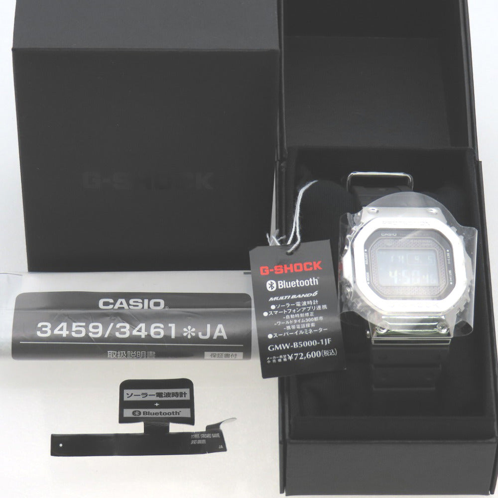 未使用 カシオ G-SHOCK タフソーラー電波 Bluetooth GMW-B5000-1JF 腕時計 SS/ラバー ブラック 黒 0030【中古】CASIO メンズ