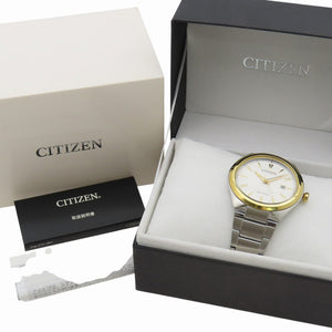 美品 シチズン エコドライブ ソーラー電波 J810-S090687 腕時計 SS シルバー/ゴールド 0031【中古】CITIZEN メンズ