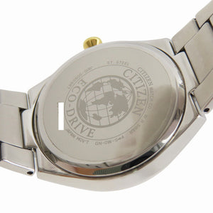 美品 シチズン エコドライブ ソーラー電波 J810-S090687 腕時計 SS シルバー/ゴールド 0031【中古】CITIZEN メンズ