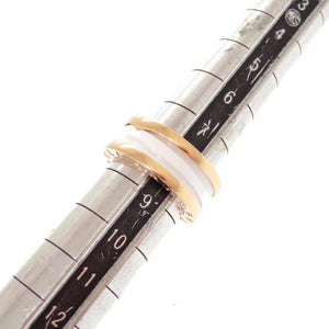 美品 ブルガリ B-ZERO1 K18PG 750PG ホワイトセラミック #49 ピングゴールド リング 指輪 ジュエリー 0039【中古】BVLGARI