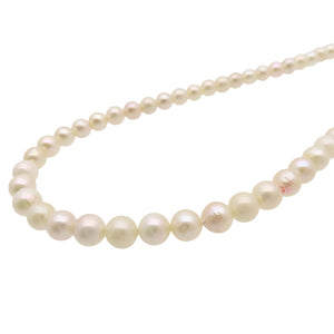 7mm - 8mm パール ロング ネックレス 真珠 シルバー パールホワイト 0040【中古】レディース