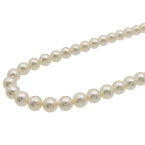 美品 パール 7-7.5mm ネックレス ネックレス 真珠 シルバー 0041【中古】 レディース