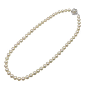 美品 パール 7-7.5mm ネックレス ネックレス 真珠 シルバー 0041【中古】 レディース