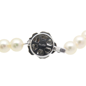 美品 パール 7-7.5mm ネックレス ネックレス 真珠 シルバー 0041【中古】 レディース