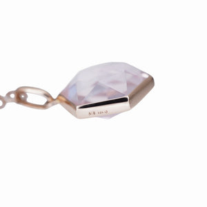 新品同様 天然ローズクォーツ 11.0ct K18PG 4.7g ネックレス ピンクゴールド アクセサリー 0043【中古】レディース