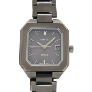 新品同様 カシオ SHEEN ソーラーサファイアモデル SHS-4528BJ-8AJF シーン SS グレー 腕時計 0045【中古】CASIO
