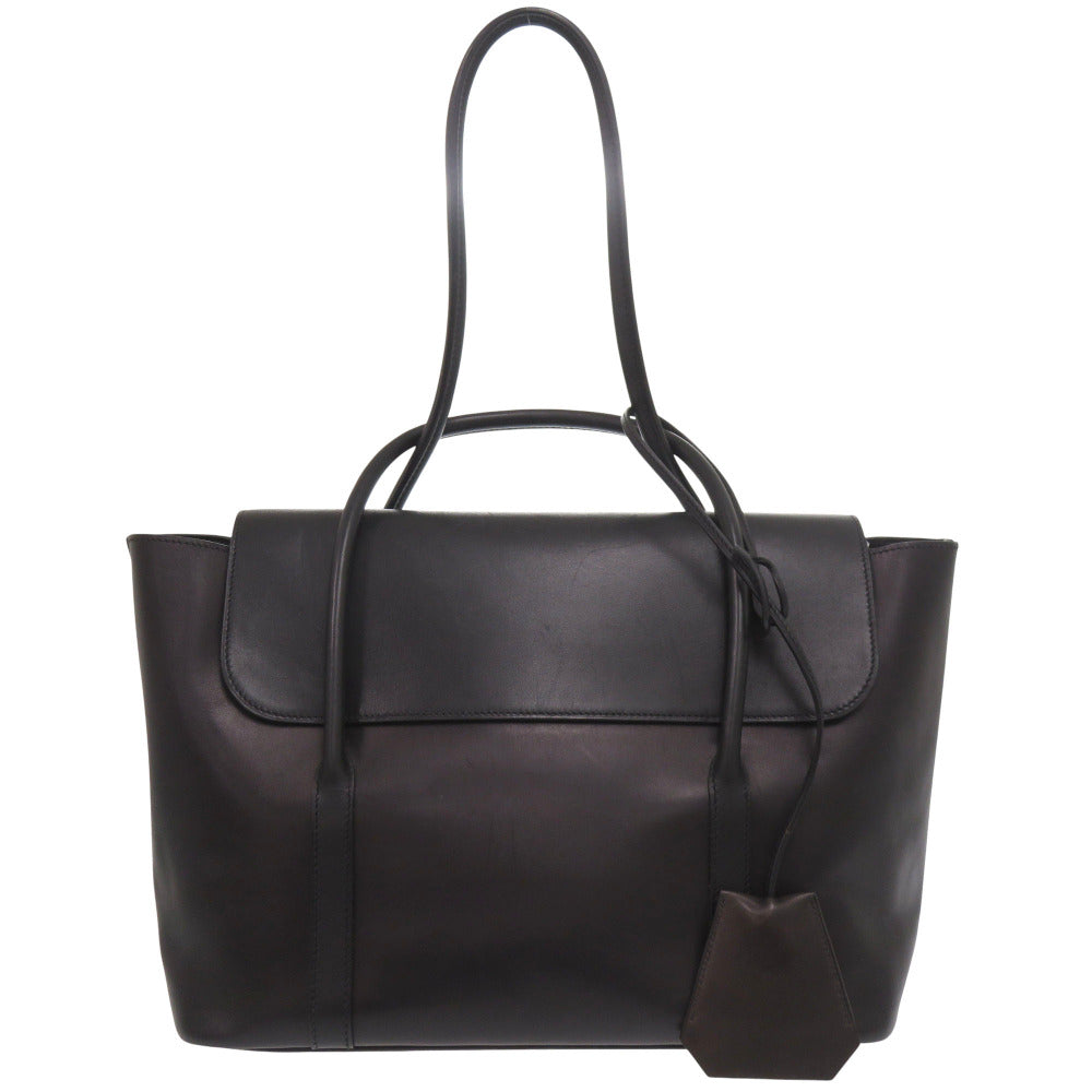 エルメス イニシャルバッグ マルジェラ期 エバーカーフ ブラック □F刻印 トートバッグ 黒 0050 【中古】 HERMES エヴァーカーフ ハンドバッグ