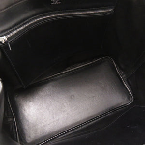 エルメス イニシャルバッグ マルジェラ期 エバーカーフ ブラック □F刻印 トートバッグ 黒 0050 【中古】 HERMES エヴァーカーフ ハンドバッグ