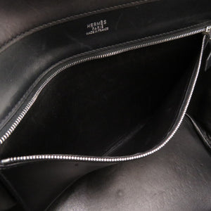 エルメス イニシャルバッグ マルジェラ期 エバーカーフ ブラック □F刻印 トートバッグ 黒 0050 【中古】 HERMES エヴァーカーフ ハンドバッグ