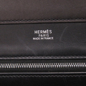 エルメス イニシャルバッグ マルジェラ期 エバーカーフ ブラック □F刻印 トートバッグ 黒 0050 【中古】 HERMES エヴァーカーフ ハンドバッグ