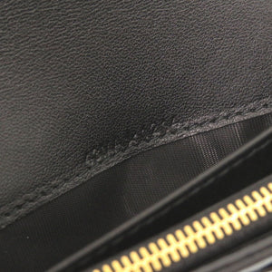 新品同様 クリスチャンディオール Caro Orchid カナージュ カーフスキン ブラック 長財布 黒 0068【中古】Christian Dior