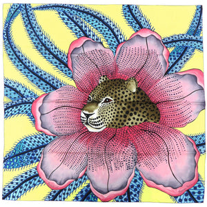 美品 エルメス カレ90 Baobab Cat バオバブ キャット シルク マルチカラー スカーフ 0073【中古】HERMES