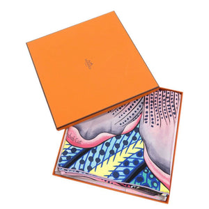 美品 エルメス カレ90 Baobab Cat バオバブ キャット シルク マルチカラー スカーフ 0073【中古】HERMES