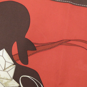 美品 エルメス カレ90 MONSIEUR ET MADAME ムッシュ＆マダム シルク マルチカラー スカーフ 0074【中古】HERMES