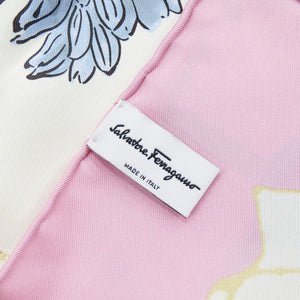 未使用品 サルヴァトーレフェラガモ 花柄 シルク マルチカラー スカーフ 0075【中古】Salvatore Ferragamo