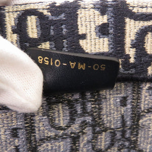 美品 クリスチャンディオール ブックトート ラージ オブリーク M1286ZRITX キャンバス ネイビー トートバッグ 0095【中古】Christian Dior