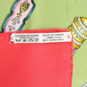 エルメス カレ90 Qu importe le flacon 香水瓶 シルク レッド スカーフ 0106【中古】HERMES