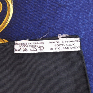 エルメス カレ90 COSMOS 宇宙観 シルク ブラック スカーフ 0115 【中古】 HERMES