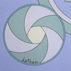 エルメス カレ90 シーケンス SEQUENCES シルク ミズイロ フジイロ ライトブルー ライトパープル スカーフ 0131【中古】HERMES