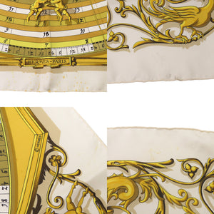 エルメス カレ90 DIES ET HORE 占星術 シルク ベージュ スカーフ 0132【中古】HERMES