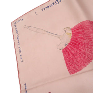 美品 エルメス カレ90 切っても切れない仲間 Nous Sommes Inséparables シルク ローズ テ ルージュH ブロンズ ピンク スカーフ 0146【中古】HERMES