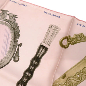 美品 エルメス カレ90 切っても切れない仲間 Nous Sommes Inséparables シルク ローズ テ ルージュH ブロンズ ピンク スカーフ 0146【中古】HERMES