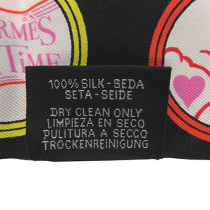 エルメス ツイリー ティータイム Tea Time シルク ノワール ルージュ ブラック レッド スカーフ 0157【中古】HERMES
