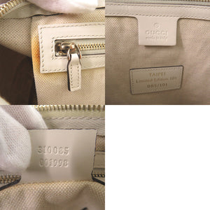 新品同様 グッチ 2WAY TAIPEI Limited Edition 101 310085 レザー ホワイト ボストンバッグ 白 0173【中古】GUCCI