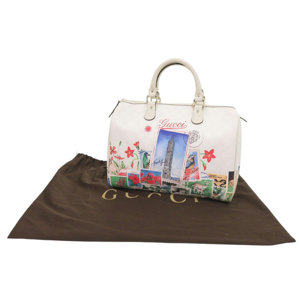 新品同様 グッチ 2WAY TAIPEI Limited Edition 101 310085 レザー ホワイト ボストンバッグ 白 0173【中古】GUCCI