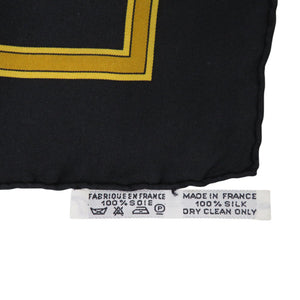 美品 エルメス カレ90 マリオネットの時間 LE TEMPS des MARIONNETTES シルク ブラック ゴールド レッド スカーフ 0205【中古】HERMES