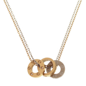 美品 カルティエ ラブ K18PG K18WG ダイヤモンド 750PG 750WG ピンクゴールド ホワイトゴールド ネックレス ジュエリー 0217【中古】CARTIER