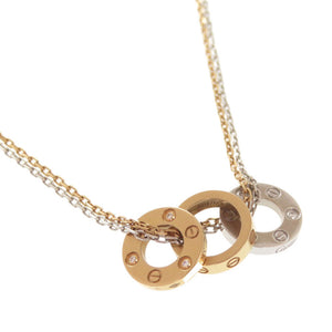 美品 カルティエ ラブ K18PG K18WG ダイヤモンド 750PG 750WG ピンクゴールド ホワイトゴールド ネックレス ジュエリー 0217【中古】CARTIER